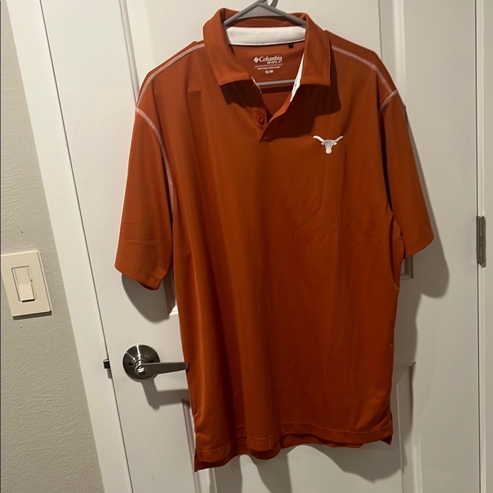 Longhorns Columbia Golf Men's Orange Polo Shirt
